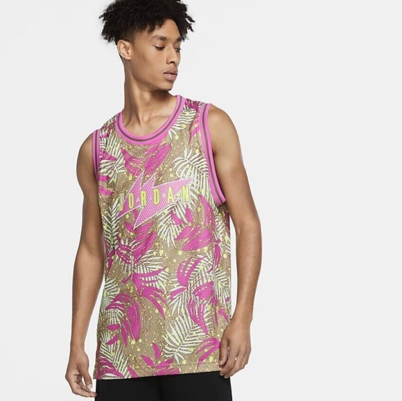 Nike Air Jordan “South Beach”Floral Jersey Men's New With Tags - Picture 2 of 9